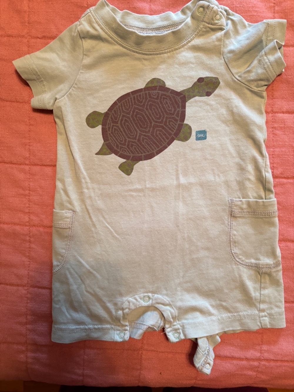 Vintage Tea Collection Shortie Onesie 3-6mo 100% cotton